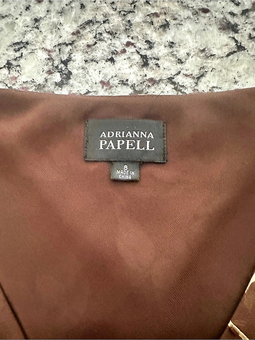 Adrianna Papell Y2K Vintage Floral Ruffle Sleeve Blouse in Brown Size 8 Like New - Picture 3 of 5